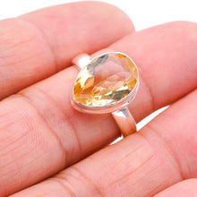 StarGems® Natural Citrine Handmade 925 Sterling Silver Ring 7.5 F0370