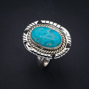 StarGems  Natural Turquoise Pigeon Handmade 925 Sterling Silver Ring 9.5 F2341