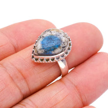 StarGems  Natural K2 Azurite Handmade 925 Sterling Silver Ring 7 F0974