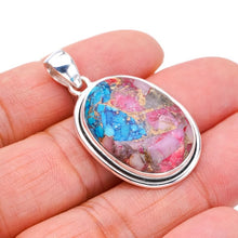 StarGems® Natural Copper Chalcedony Handmade 925 Sterling Silver Pendant 1.5" F3733