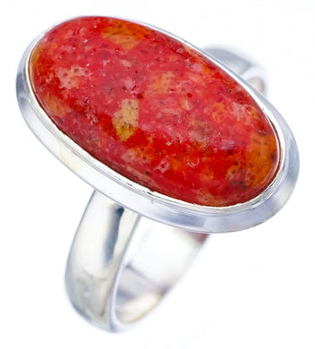 StarGems® Natural Calcite Handmade 925 Sterling Silver Ring 8.25 F3140