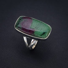 StarGems  Natural Ruby Zoisite Handmade 925 Sterling Silver Ring 7.75 F1648