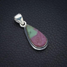 StarGems® Natural Ruby Zoisite Handmade 925 Sterling Silver Pendant 1.5" F4639