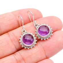 StarGems  Natural Amethyst Handmade 925 Sterling Silver Earrings 1.25" F5611