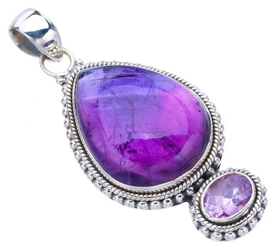 StarGems  Natural Amethyst Handmade 925 Sterling Silver Pendant 2