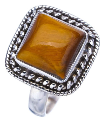 StarGems  Natural Tigers Eye Handmade 925 Sterling Silver Ring 7.25 F1909