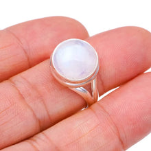 StarGems  Natural Moonstone Handmade 925 Sterling Silver Ring 8 F2533