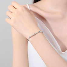 StarGems® Minimalism 1.67cttw Moissanite 925 Sterling Silver Platinum Plated Adjustable Bracelet For Women 16+5cm  BX030