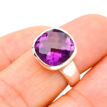 StarGems  Natural Amethyst Handmade 925 Sterling Silver Ring 4.75 E9261