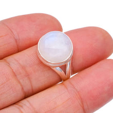 StarGems  Natural Moonstone Handmade 925 Sterling Silver Ring 7 F2540