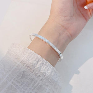 StarGems® Adjustable 'Always in My Heart' Handmade 999 Sterling Silver Bangle Bracelet For Women Cb0173
