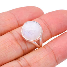 StarGems  Natural Moonstone Handmade 925 Sterling Silver Ring 8 F2703