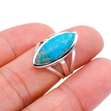 StarGems  Natural Turquoise Handmade 925 Sterling Silver Ring 6.5 F1001