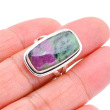 StarGems  Natural Ruby Zoisite Handmade 925 Sterling Silver Ring 8.75 F1605