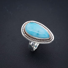 StarGems® Natural Larimar Handmade 925 Sterling Silver Ring 7 F0864