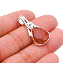 StarGems  Natural Sunstone Handmade 925 Sterling Silver Pendant 1.25" F4174