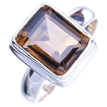 StarGems® Natural Smoky Quartz Handmade 925 Sterling Silver Ring 7.25 E9184