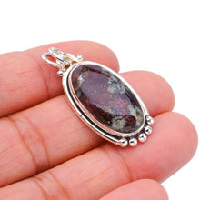 StarGems  Natural Eudialite Handmade 925 Sterling Silver Pendant 1.5" F4777