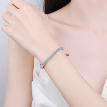 StarGems® Minimalism Clap 4.6cttw Moissanite 925 Sterling Silver Platinum Plated Bracelet For Women 15.5cm  BX022
