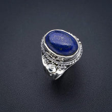 StarGems® Natural Lapis Lazuli Handmade 925 Sterling Silver Ring 7.5 F0052