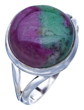 StarGems® Natural Ruby Zoisite Handmade 925 Sterling Silver Ring 9.75 F1304