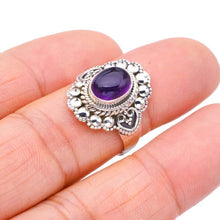 StarGems® Natural Amethyst Handmade 925 Sterling Silver Ring 7.5 F2861