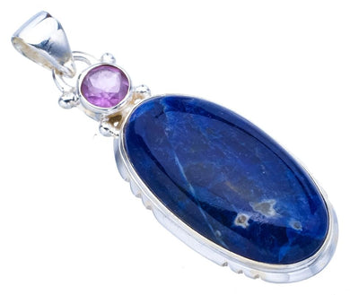 StarGems® Natural Sodalite AmethystHandmade 925 Sterling Silver Pendant 1.75