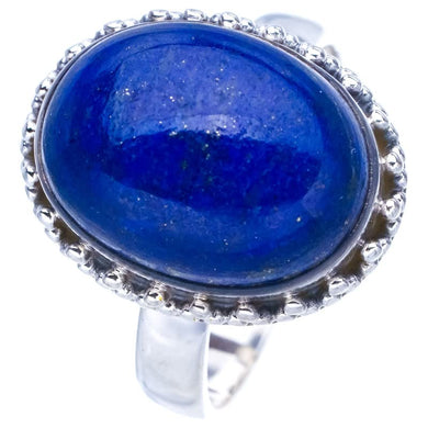 StarGems  Natural Lapis Lazuli Handmade 925 Sterling Silver Ring 8 F0049