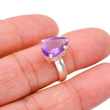 StarGems  Natural Amethyst Handmade 925 Sterling Silver Ring 8.25 F3068