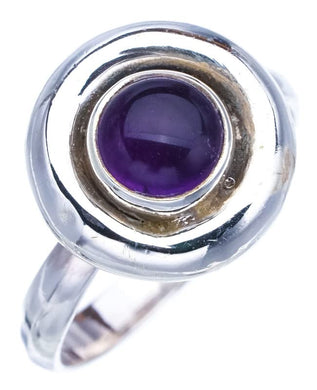 StarGems® Natural Amethyst Handmade 925 Sterling Silver Ring 7.75 F2913