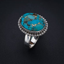 StarGems  Natural Copper Turquoise Handmade 925 Sterling Silver Ring 8.75 F2217