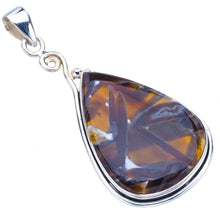 StarGems  Natural Agate Handmade 925 Sterling Silver Pendant 2.5" F4776