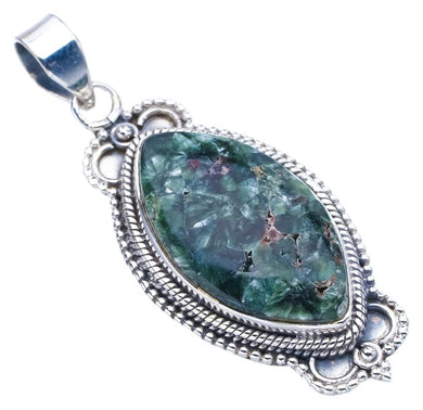 StarGems  Natural Seraphinite Handmade 925 Sterling Silver Pendant 1.75