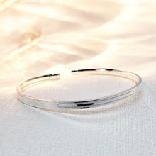 StarGems® Opening Polished Eternal Handmade 999 Sterling Silver Bangle Cuff Bracelet For Women Cb0061