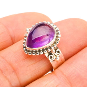 StarGems® Natural Amethyst Handmade 925 Sterling Silver Ring 8.5 E9302