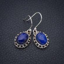 StarGems  Natural Lapis Lazuli Handmade 925 Sterling Silver Earrings 1.25" F5660