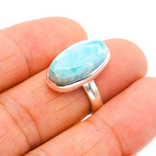 StarGems  Natural Larimar Handmade 925 Sterling Silver Ring 6 F0260