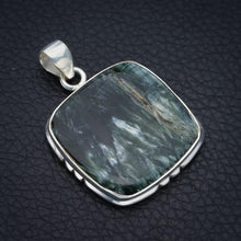 StarGems® Natural Seraphinite Handmade 925 Sterling Silver Pendant 1.5" F4310