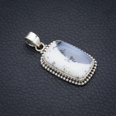 StarGems® Natural Dendritic Opal Handmade 925 Sterling Silver Pendant 1.5