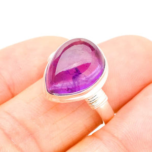 StarGems  Natural Amethyst Handmade 925 Sterling Silver Ring 9 E9279