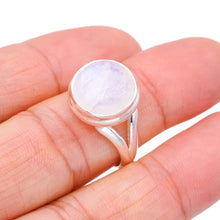 StarGems  Natural Moonstone Handmade 925 Sterling Silver Ring 8.25 F2716