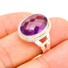 StarGems® Natural Amethyst Handmade 925 Sterling Silver Ring 8 E9274