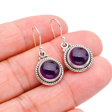 StarGems  Natural Amethyst Handmade 925 Sterling Silver Earrings 1.25" F5608