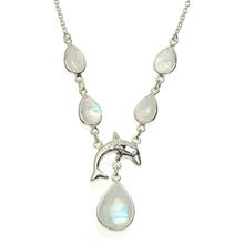 StarGems  Natural Rainbow Moonstone Handmade Unique 925 Sterling Silver Necklace 16.25+1.25" A3143