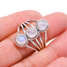 StarGems® Natural Moonstone Handmade 925 Sterling Silver Ring 10.25 F0667