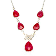 StarGems  Natural Cherry Ruby Handmade Unique Handmade Necklace 17.75" A3249