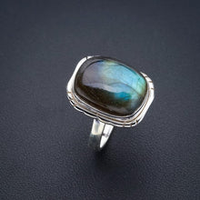 StarGems® Natural Labradorite Handmade 925 Sterling Silver Ring 8.75 F0148