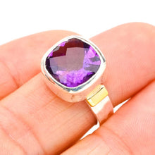 StarGems  Natural Amethyst Handmade 925 Sterling Silver Ring 6.5 E9220