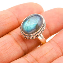 StarGems  Natural Labradorite Handmade 925 Sterling Silver Ring 10.25 F0167