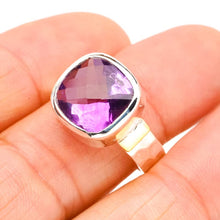 StarGems  Natural Amethyst Handmade 925 Sterling Silver Ring 9 E9245